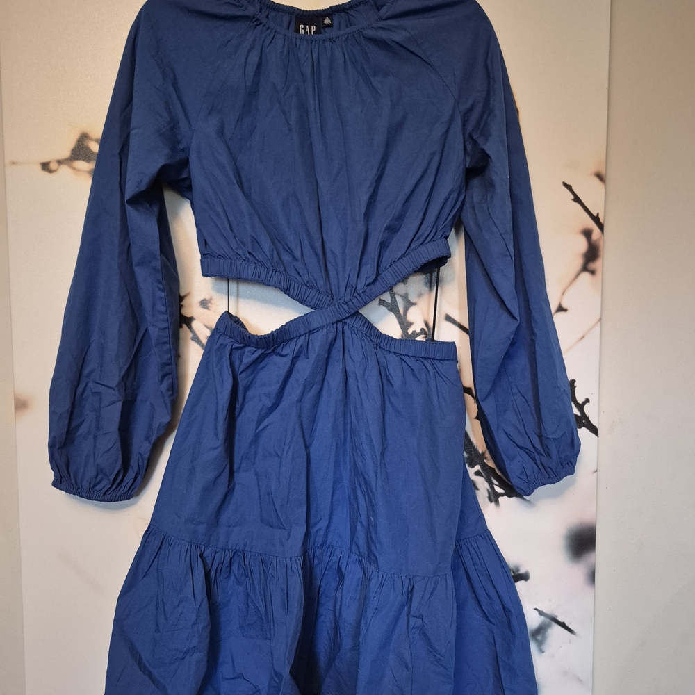 Blue Long Sleeve Dress